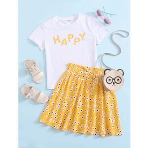 SHEIN Girls Skirt Set Bundle 2 outfits included Size 7 GUC